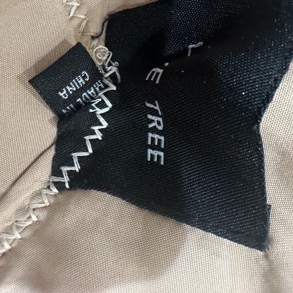 Camping Beige Puffer Vest MEDIUM Radiate Positivity Desert Tailgate Unique Crop - Picture 7 of 8